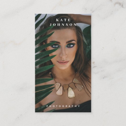 Fotografieminimaliserende sociale media 2 QR-code Visitekaartje (Voorkant)