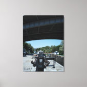 Fotografierbeeld met Erie Canal op achtergrond Canvas Afdruk (Voorkant)