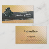 Fotografiercamera Lens & film Gold textuur Visitekaartje (Voorkant / Achterkant)