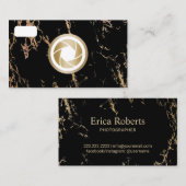 Fotografiercamera Trendy Marble Photography Visitekaartje (Voorkant / Achterkant)