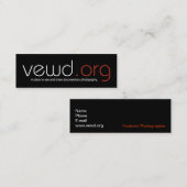 Fotografierkaart voor optische media - Skinny Mini Visitekaartje (Voorkant / Achterkant)