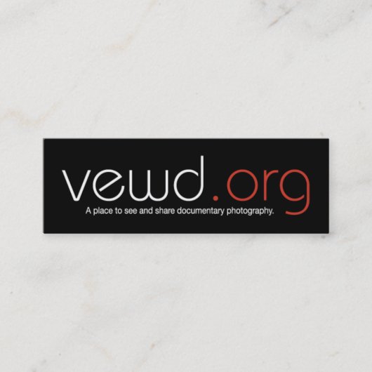 Fotografierkaart voor optische media - Skinny Mini Visitekaartje (Voorkant)