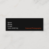 Fotografierkaart voor optische media - Skinny Mini Visitekaartje (Achterkant)