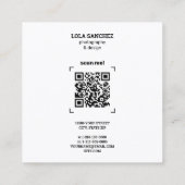 Fotografiescan QR Vierkante Visitekaartje (Achterkant)