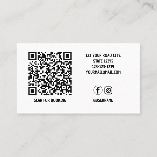Fotografiescript Moderne Sociale Media Visitekaartje (Achterkant)