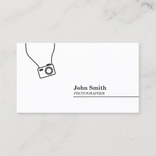 Fotografiesera minimalistische fotografie visitekaartje (Voorkant)