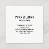 Fotografieslein Vierkante Visitekaartje (Achterkant)