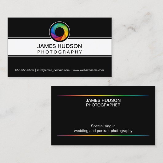 Fotografiesnop Visitekaartje (Voorkant / Achterkant)