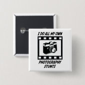 Fotografiestunts Vierkante Button 5,1 Cm (Voorkant /achterkant)