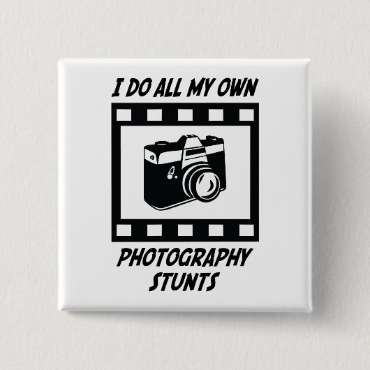 Fotografiestunts Vierkante Button 5,1 Cm (Voorkant)