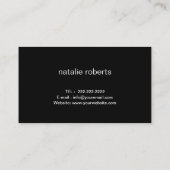 Fotografiet Camera Black Floral fotografie Visitekaartje (Achterkant)