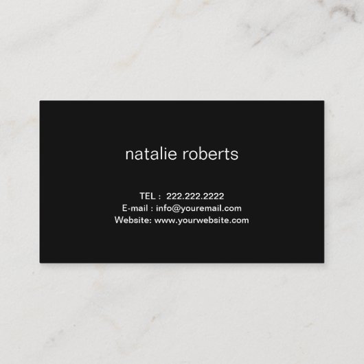 Fotografiet Camera Black Floral fotografie Visitekaartje (Achterkant)