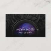 Fotografiet Camera Black Floral fotografie Visitekaartje (Voorkant)