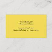 Fotografiet Camera Minimale gele fotografie Visitekaartje (Achterkant)