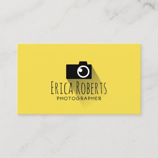 Fotografiet Camera Minimale gele fotografie Visitekaartje (Voorkant)