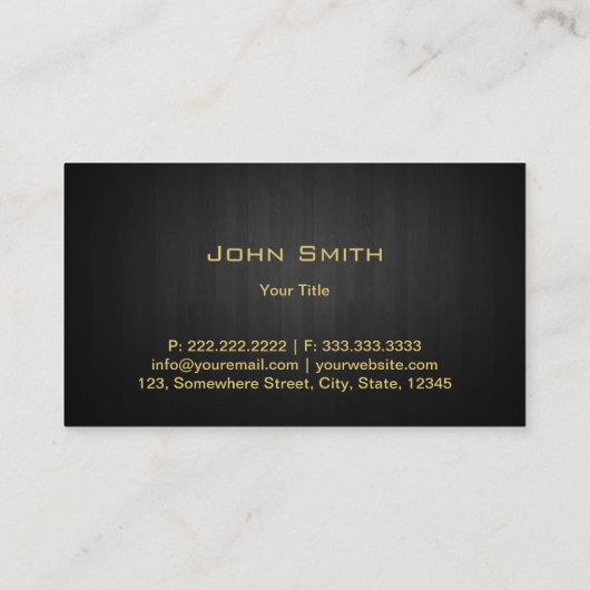 Fotografiet Gold Monogram Visitekaartje (Achterkant)