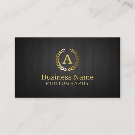 Fotografiet Gold Monogram Visitekaartje (Voorkant)