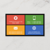 Fotografiet Lijst collage - Metro stijl Visitekaartje (Achterkant)