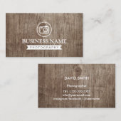 Fotografiet Logo hout Fotografie Visitekaartje (Voorkant / Achterkant)