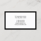 Fotografiet Plain Black Framed Fotografie Visitekaartje (Achterkant)