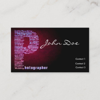 Fotografiet Typografische Visitekaartjes