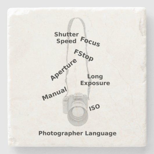 Fotografietaal Stenen Onderzetter (Voorkant)
