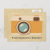 "Fotografietentoonstelling"  cameraaankondiging Briefkaart (Voorkant / Achterkant)