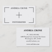 Fotografietoestel voor camera, modern, stijlvol visitekaartje (Voorkant / Achterkant)