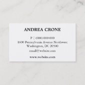 Fotografietoestel voor camera, modern, stijlvol visitekaartje (Achterkant)