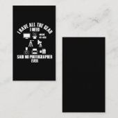 Fotografietoestellen van Cameraman Joke Visitekaartje (Voorkant / Achterkant)