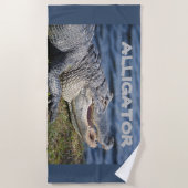Fotografisch alligator strandlaken (Voorkant)