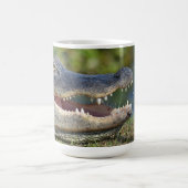 Fotografisch alligatorglimlachend ronddraaiende ga koffiemok (Center)