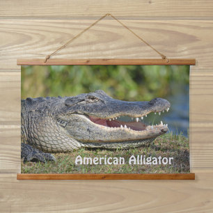 Fotografisch Amerikaanse alligator Wildlife Hangend Wandkleed