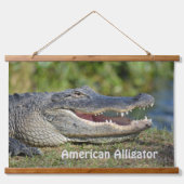 Fotografisch Amerikaanse alligator Wildlife Hangend Wandkleed (Voorkant)