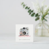  fotografisch cadeaucertificaat voor Floral camera Vierkante Visitekaartje (Staand voorkant)