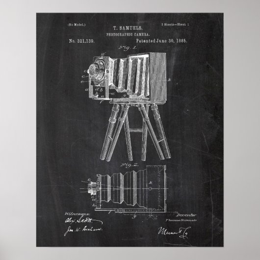 Fotografisch camera-octrooi poster (Voorkant)