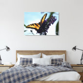 Fotografisch oostelijke tijger Swallowtail Butterf Canvas Afdruk (Insitu (Slaapkamer))