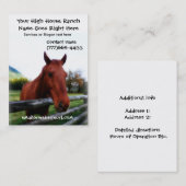 Fotografisch portret voor bruine paarden visitekaartje (Voorkant / Achterkant)
