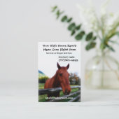 Fotografisch portret voor bruine paarden visitekaartje (Staand voorkant)