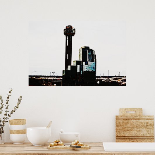 Fotografisch Poster van de stad Dallas (Keuken)