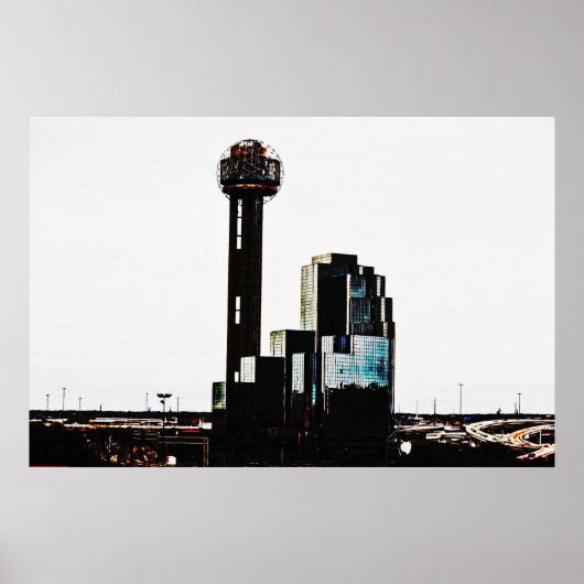 Fotografisch Poster van de stad Dallas (Voorkant)