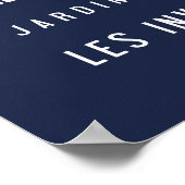 Fotografisch poster van Parijs, blauw (Hoek)