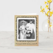 Fotografisch sjabloon huwelijksjubileum gefelicite (Gele Bloem)