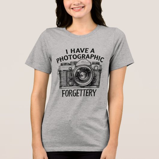 Fotografisch Vergeetachtigheid Tri-Blend Shirt (Voorkant)