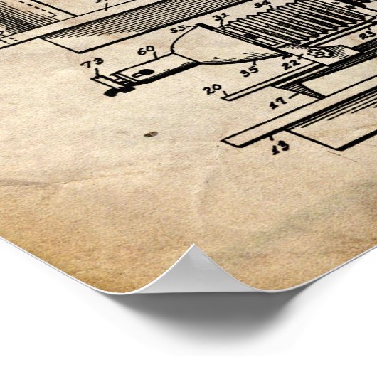 Fotografisch vergroot patent poster (Hoek)