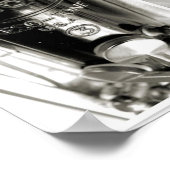 Fotografische afdruk van oude Clarinet-onderdelen Poster (Hoek)