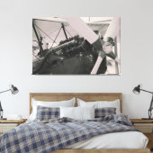 Fotografische afdruk van  propellervlak. canvas afdruk (Insitu (Slaapkamer))