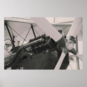 Fotografische afdruk van  propellervlak. poster