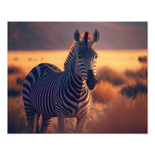 Fotografische afdruk-Zebra Foto Afdruk (Voorkant)