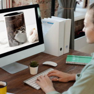 fotografische apparatuur Santa Monica Pier Tweekleurige Koffiemok